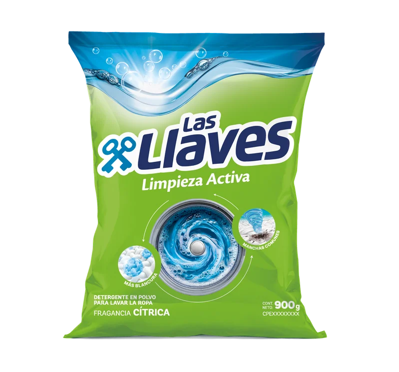 LAS LLAVES DETERGENTE L. ACTIVA FLORAL 900 G x 10 Uds.