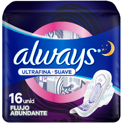 ALWAYS TOALLAS ULT SUAVE NOCHE 87 G x 12 Uds.