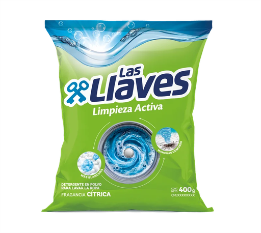 [L410] LAS LLAVES DETERGENTE L. ACTIVA CITRIC 400 G x 16 Uds.