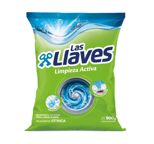 [L417] LAS LLAVES DETERGENTE L. ACTIVA FLORAL 900 G x 10 Uds.